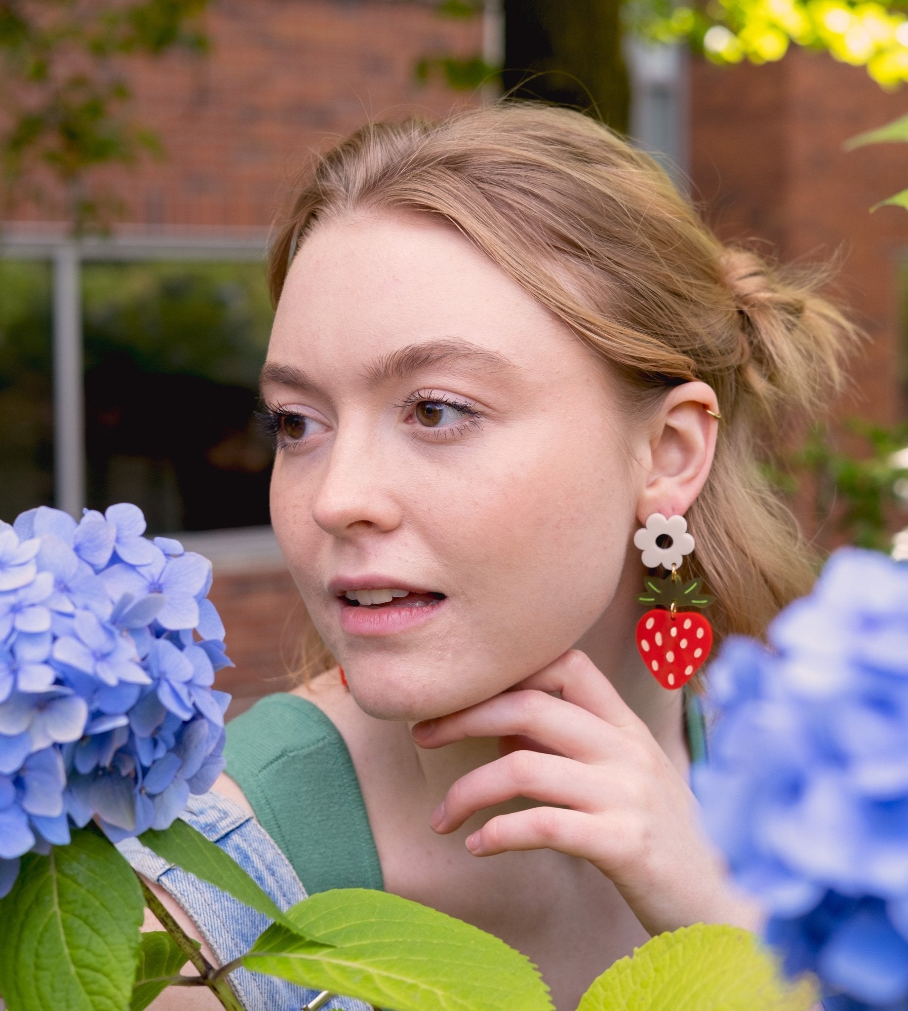 Strawberry Dangle Earrings - Sleepy Mountain