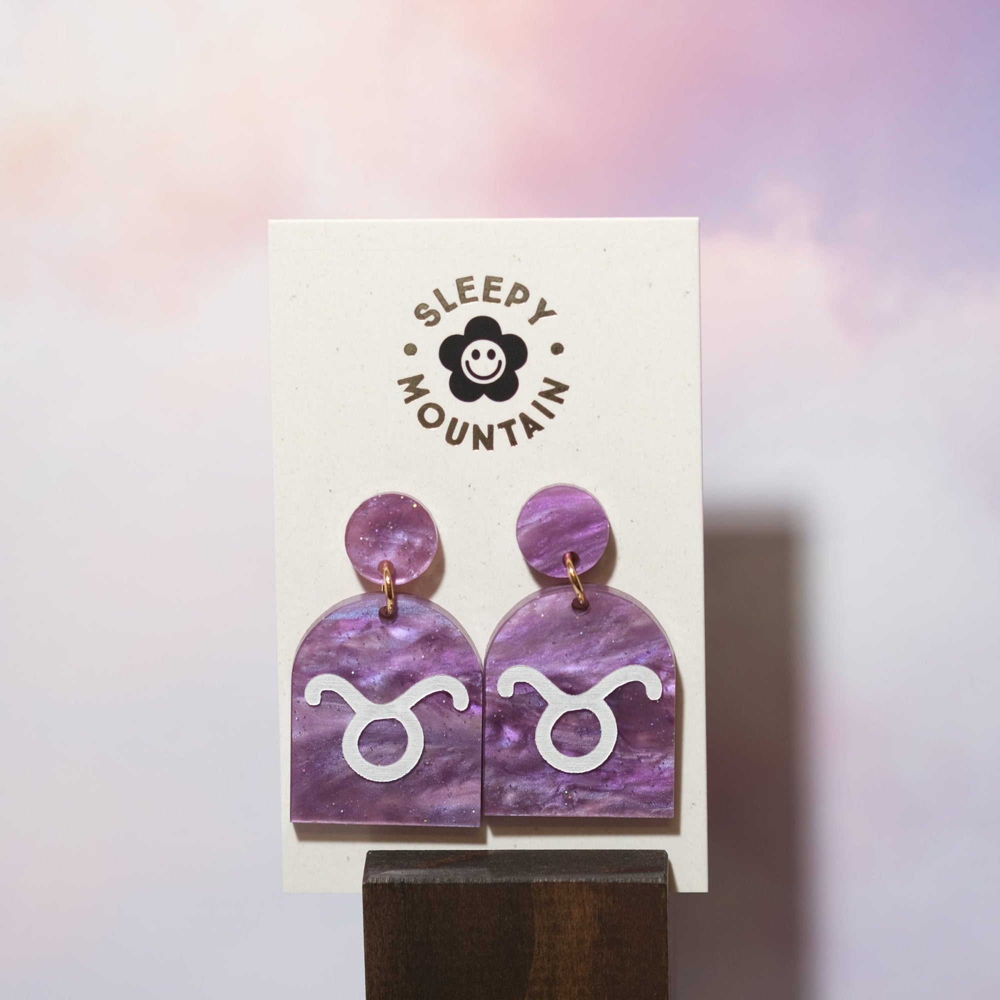 Taurus Zodiac Earrings - Sleepy Mountain