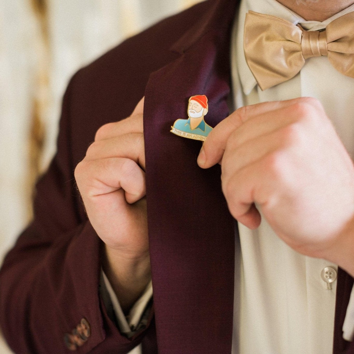 This is an Adventure Enamel Pin - Sleepy Mountain