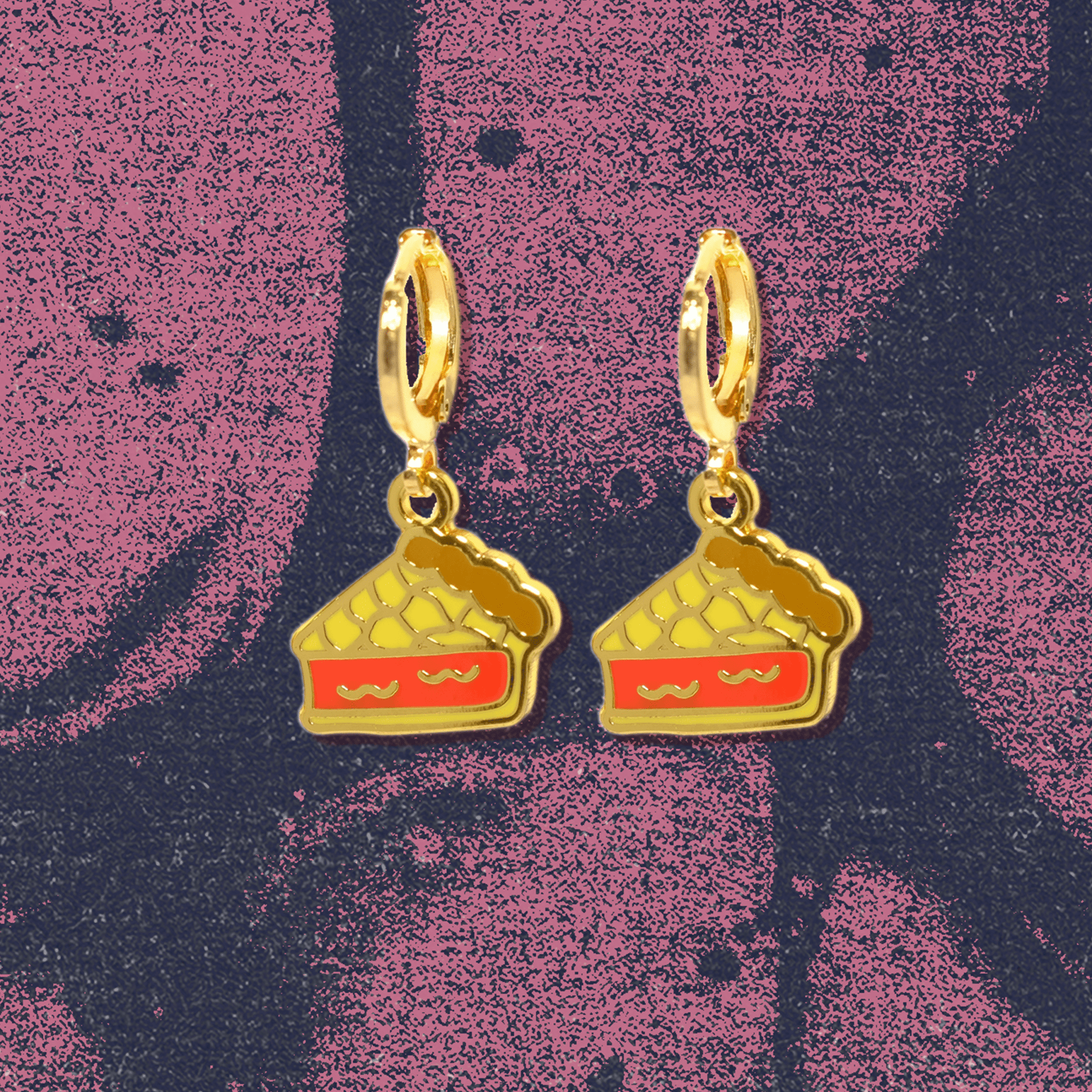 Twin Peaks cherry pie huggie hoop earrings - Sleepy Mountain