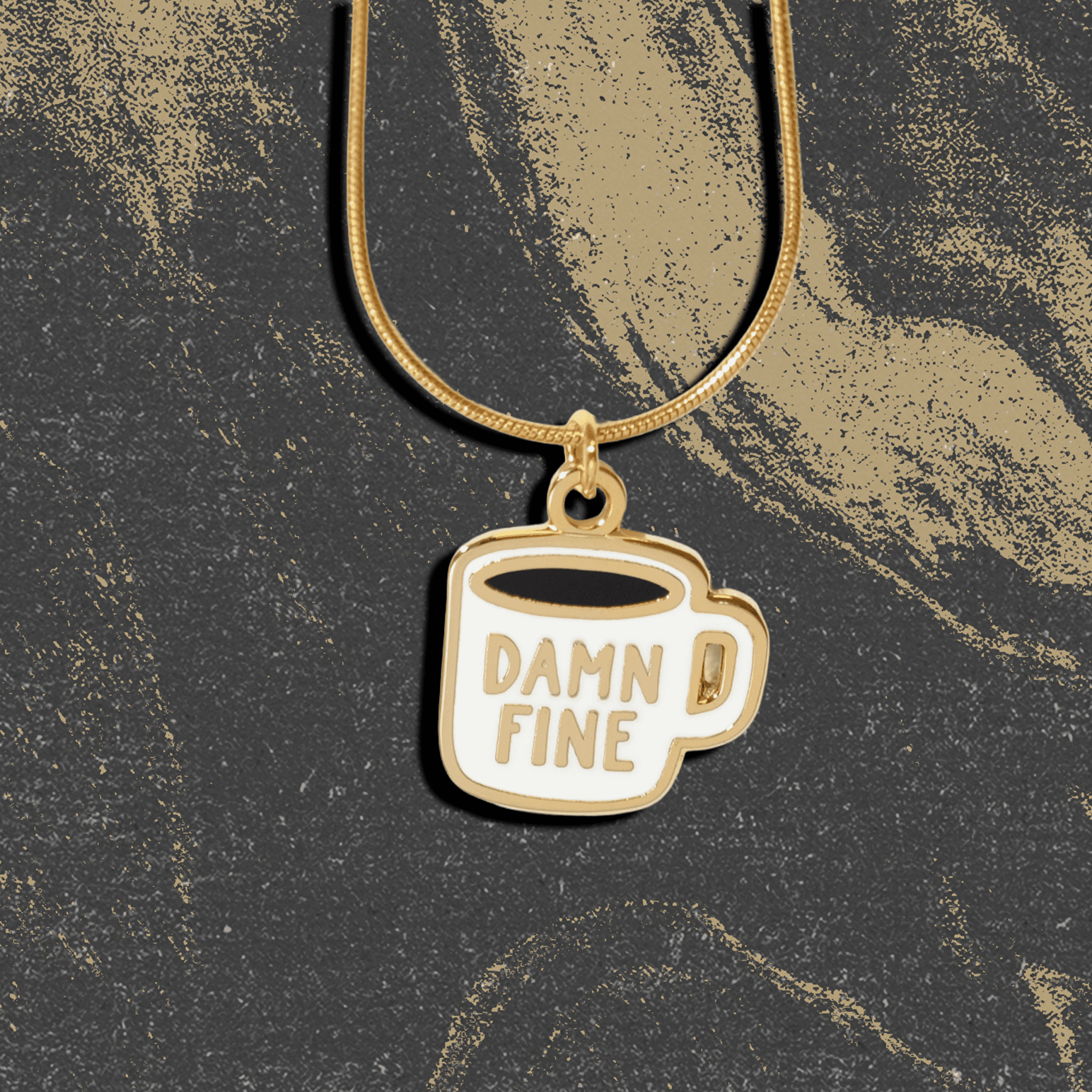 Twin Peaks damn fine coffee necklace - Sleepy Mountain