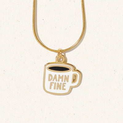 Twin Peaks damn fine coffee necklace - Sleepy Mountain