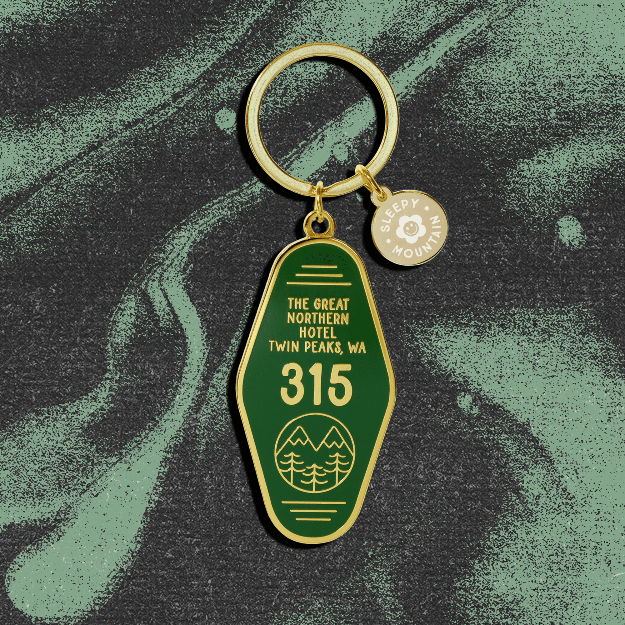 Twin Peaks Keychain - Sleepy Mountain
