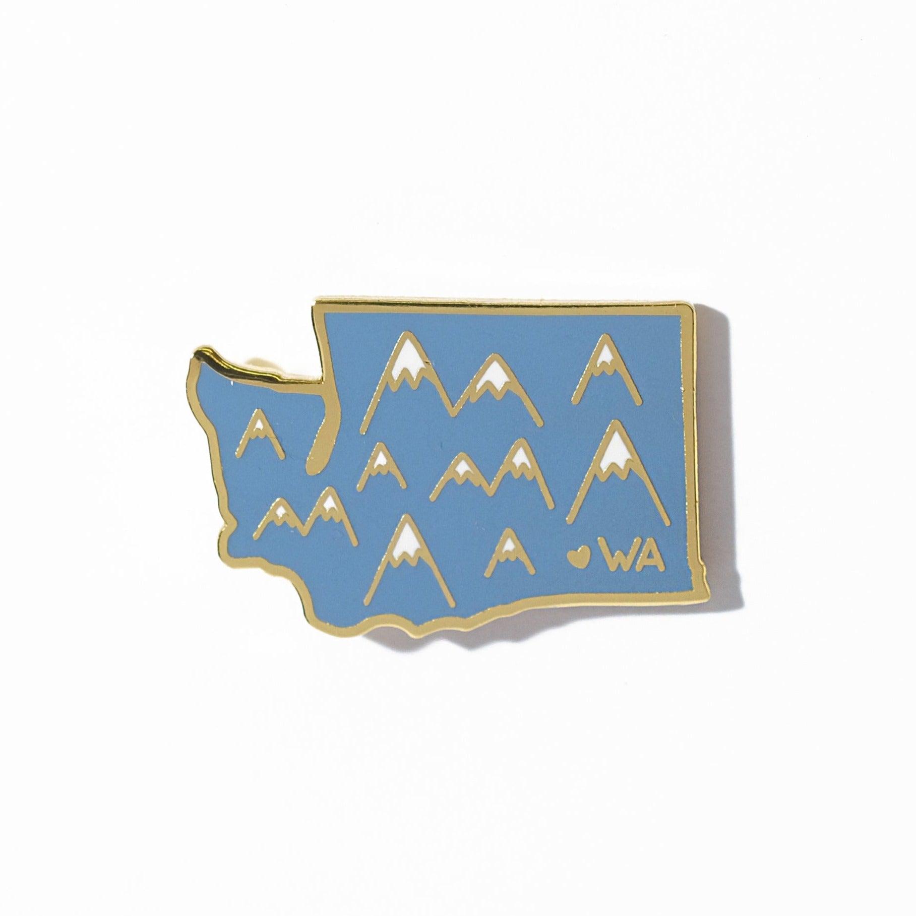 Washington Mountains Enamel Pin - Sleepy Mountain