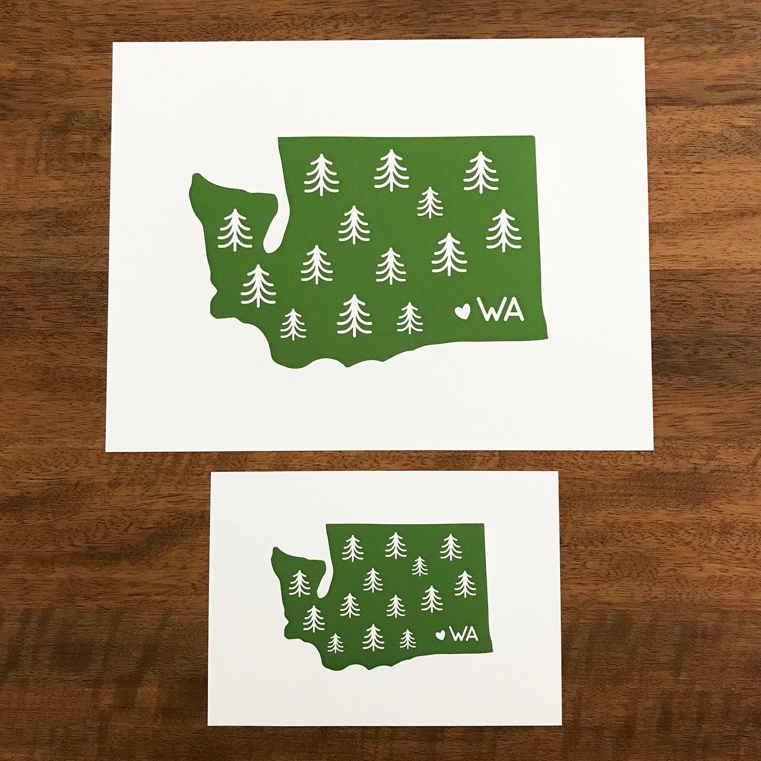 Washington State Print - Sleepy Mountain