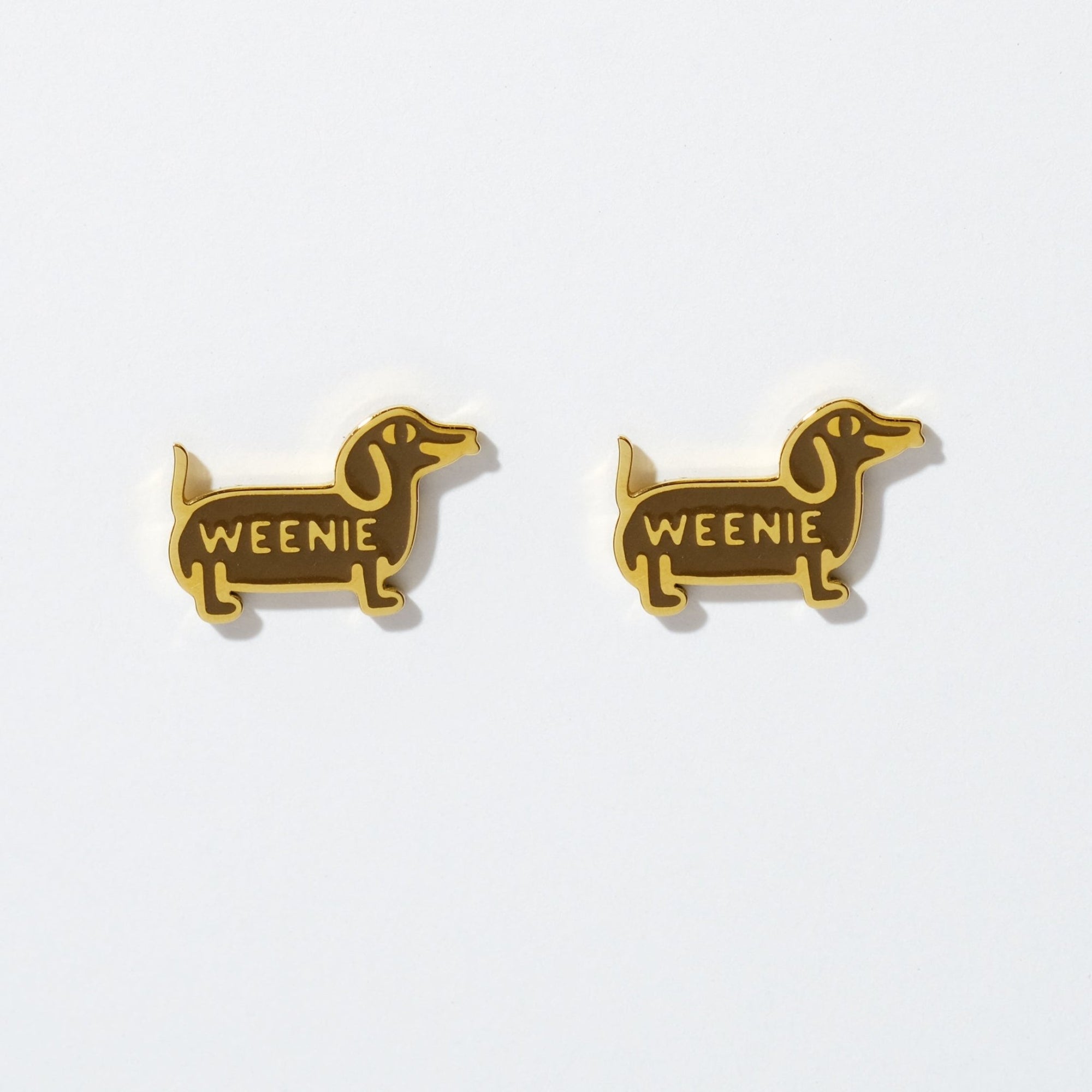 Wiener dog stud earrings - Sleepy Mountain