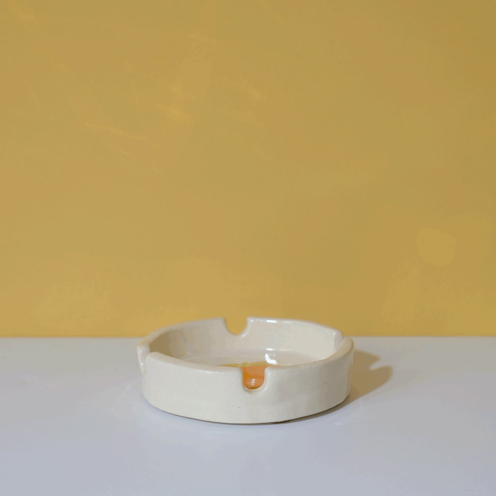 Peach Ceramic Ashtray - Sleepy Mountain