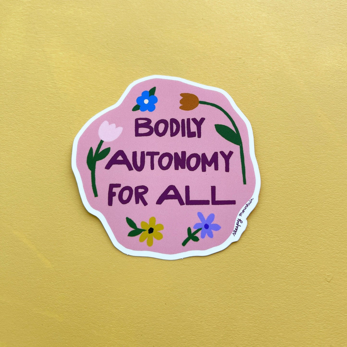 Bodily autonomy for all sticker - Sleepy Mountain