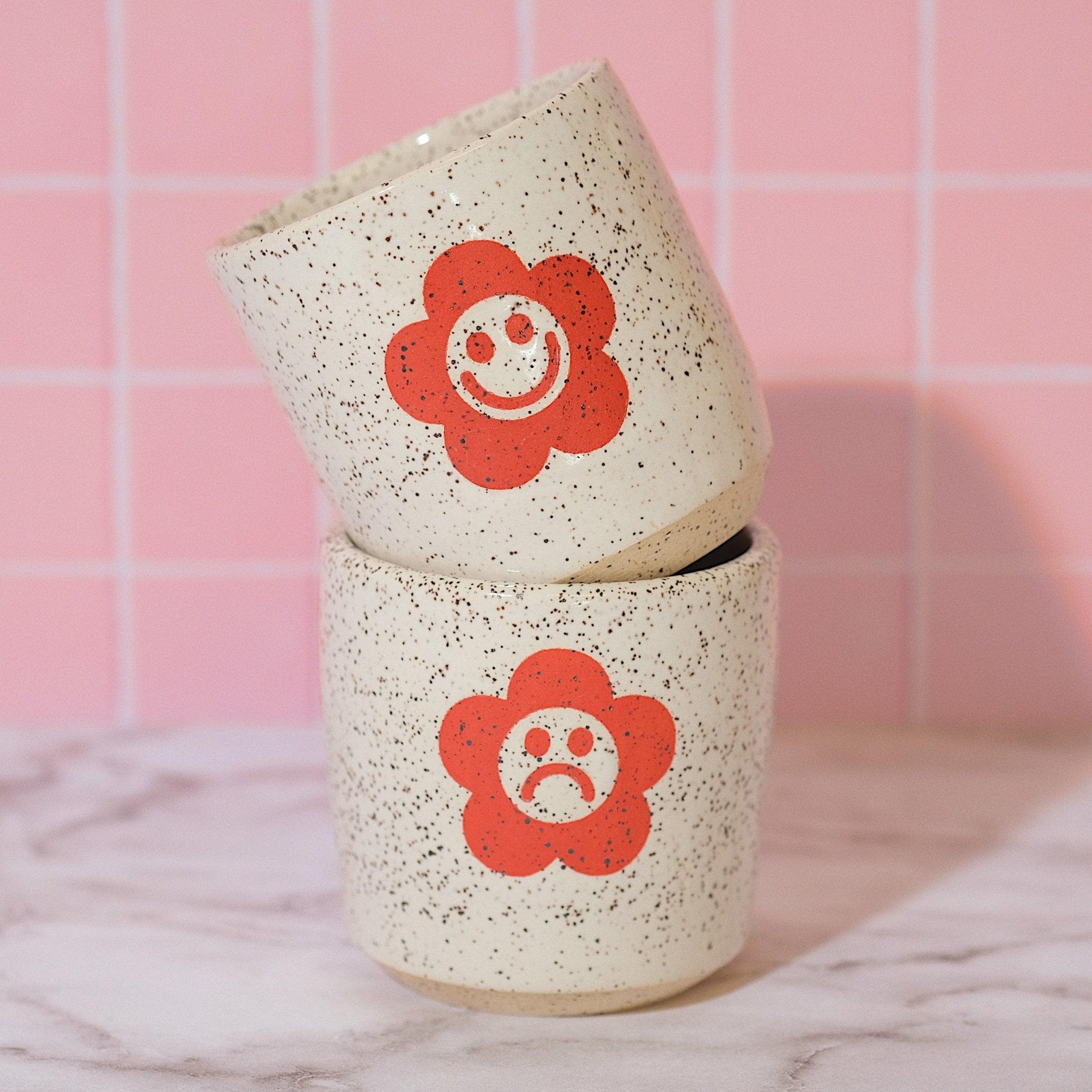 Daisy Ceramic Teacup Set 5oz - Sleepy Mountain