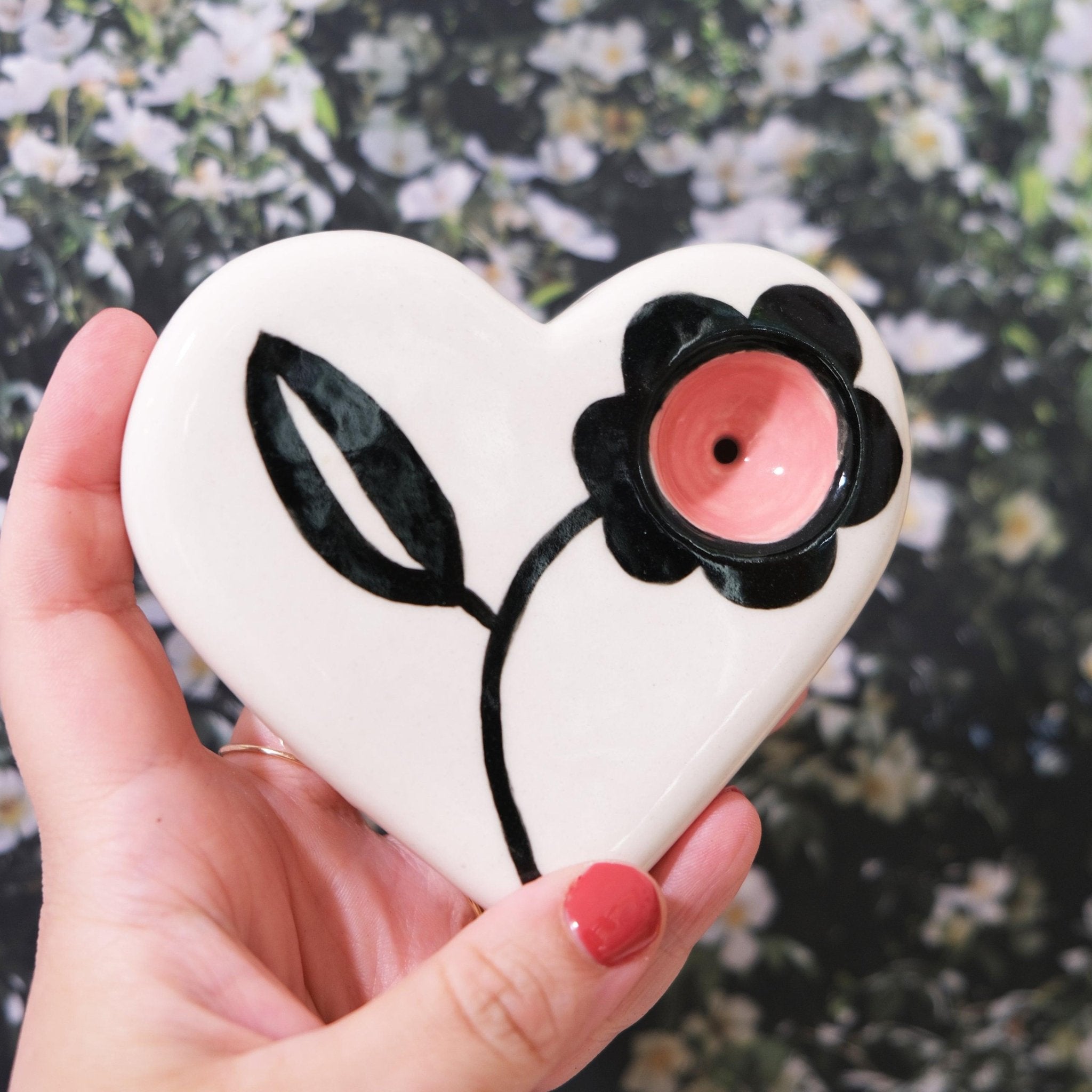 Flower Porcelain Heart - Sleepy Mountain