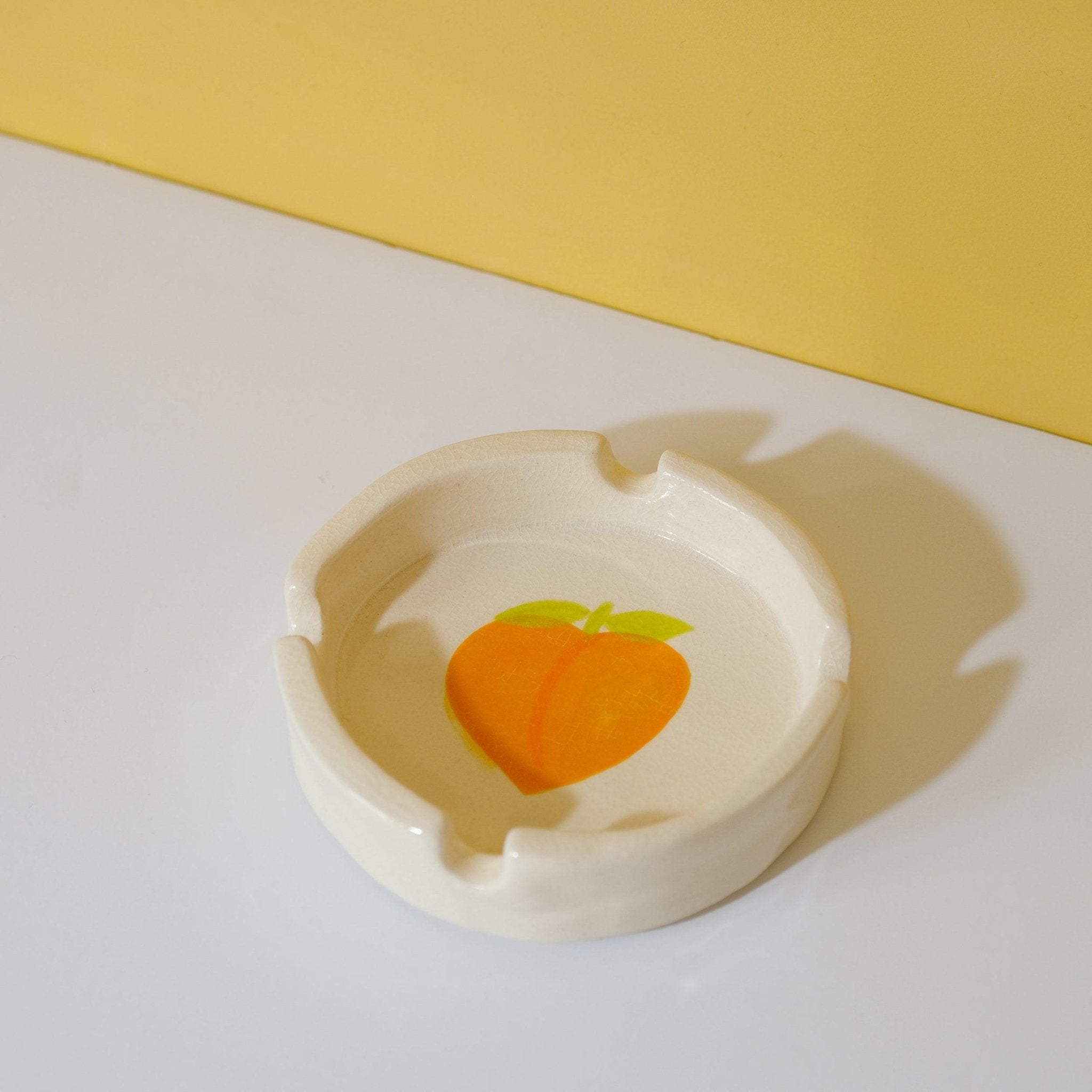 Peach Ceramic Ashtray - Sleepy Mountain