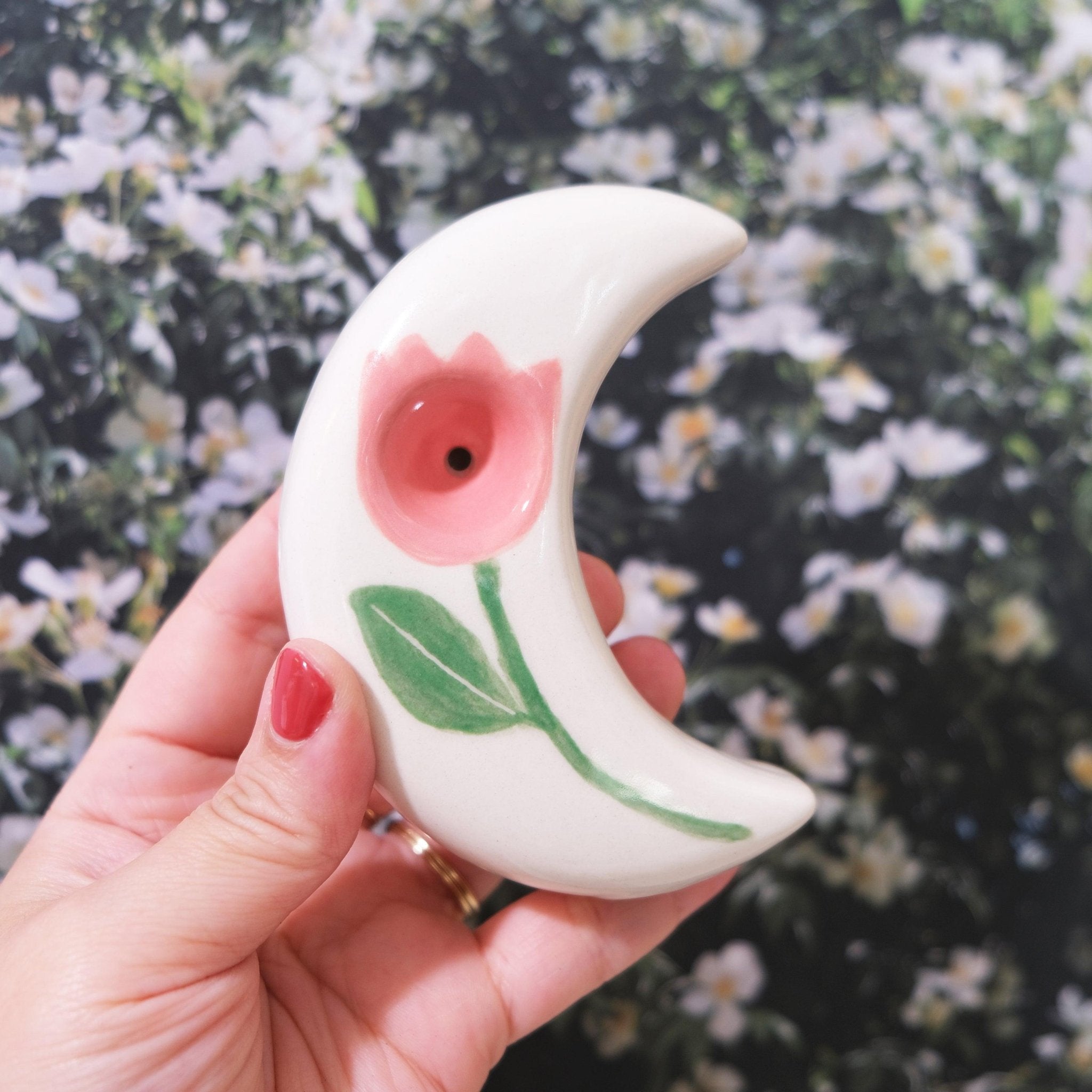Pink Tulip Porcelain Moon - Sleepy Mountain