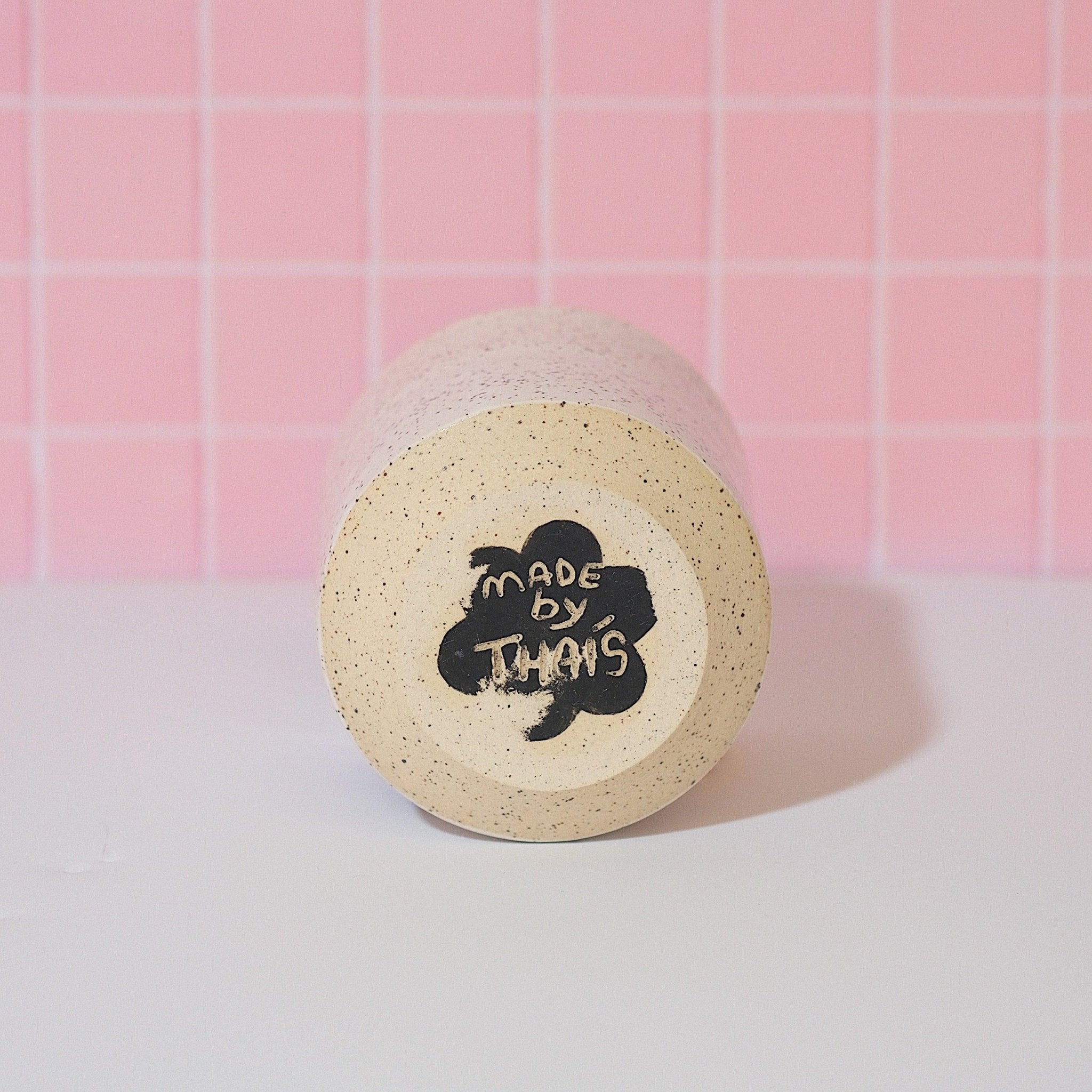 Sad Daisy Ceramic Cup 8 oz - Sleepy Mountain
