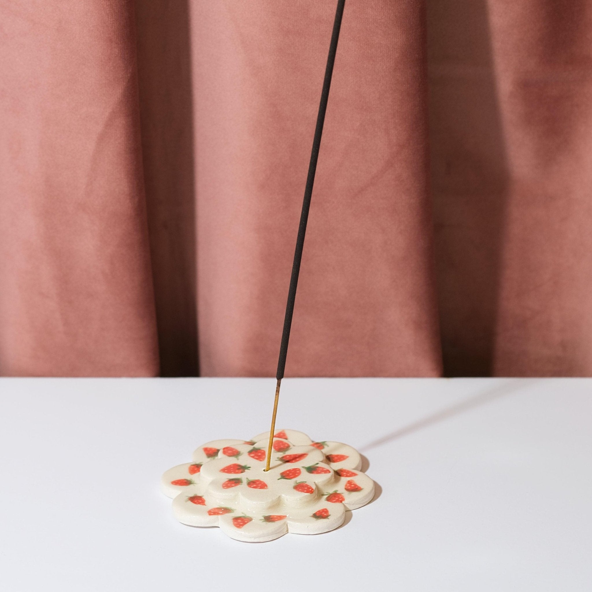 Strawberry Ceramic Incense Holder - Sleepy Mountain